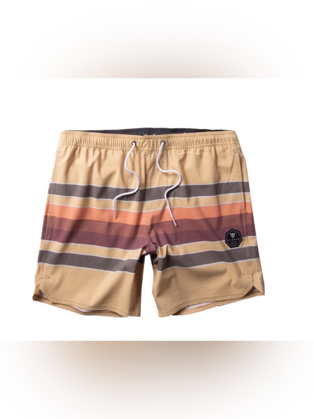 Vissla Men's Fist Bump Ecolastic 17.5" Swim Trunks in Ochre-Medium